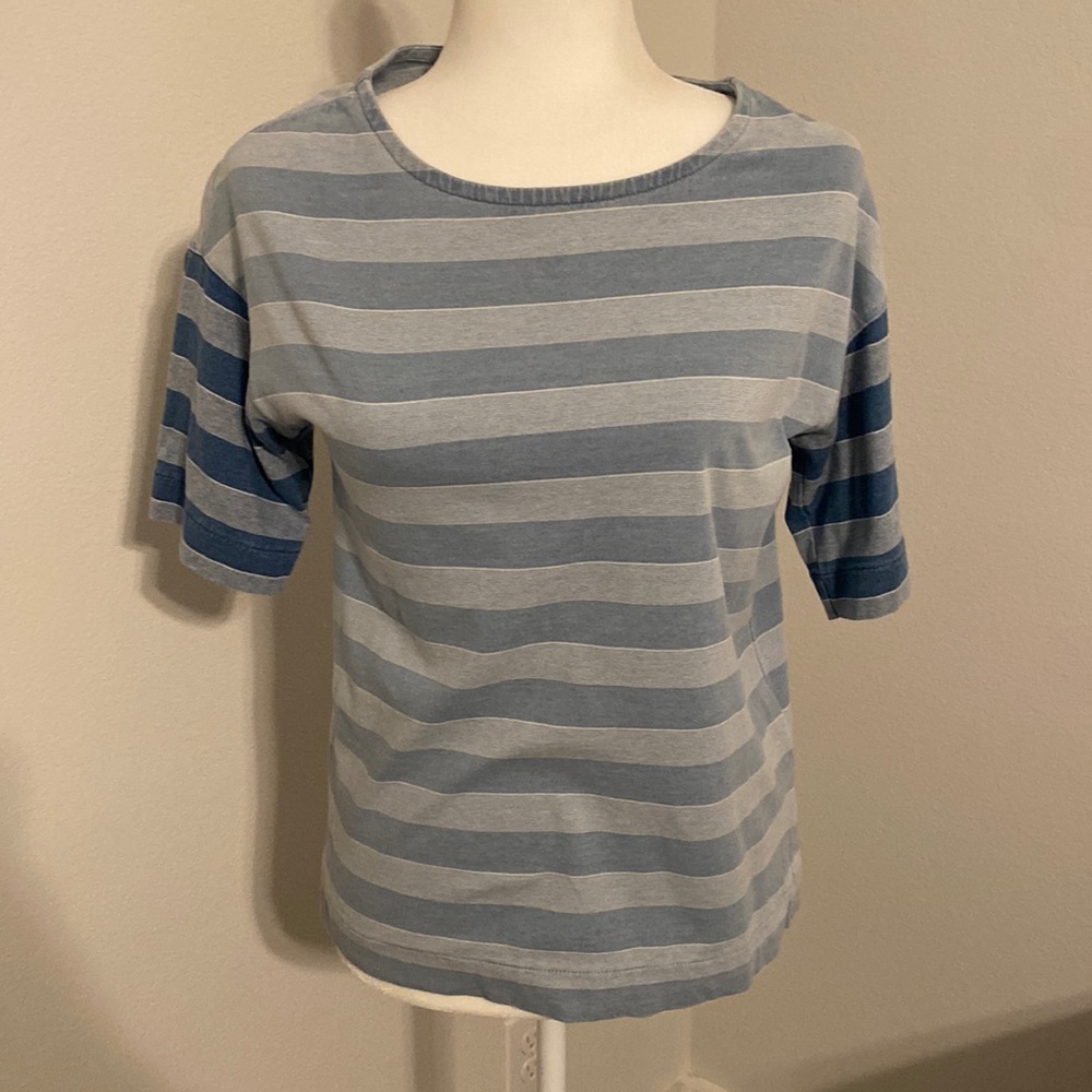 Madewell Chambray striped tee shirt